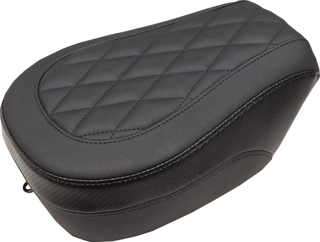 MUSTANG Standard Touring Passenger Seat - Solo Touring Seat / Passenger / Black / Diamond Stich / Chief '22-'23 0810-2384