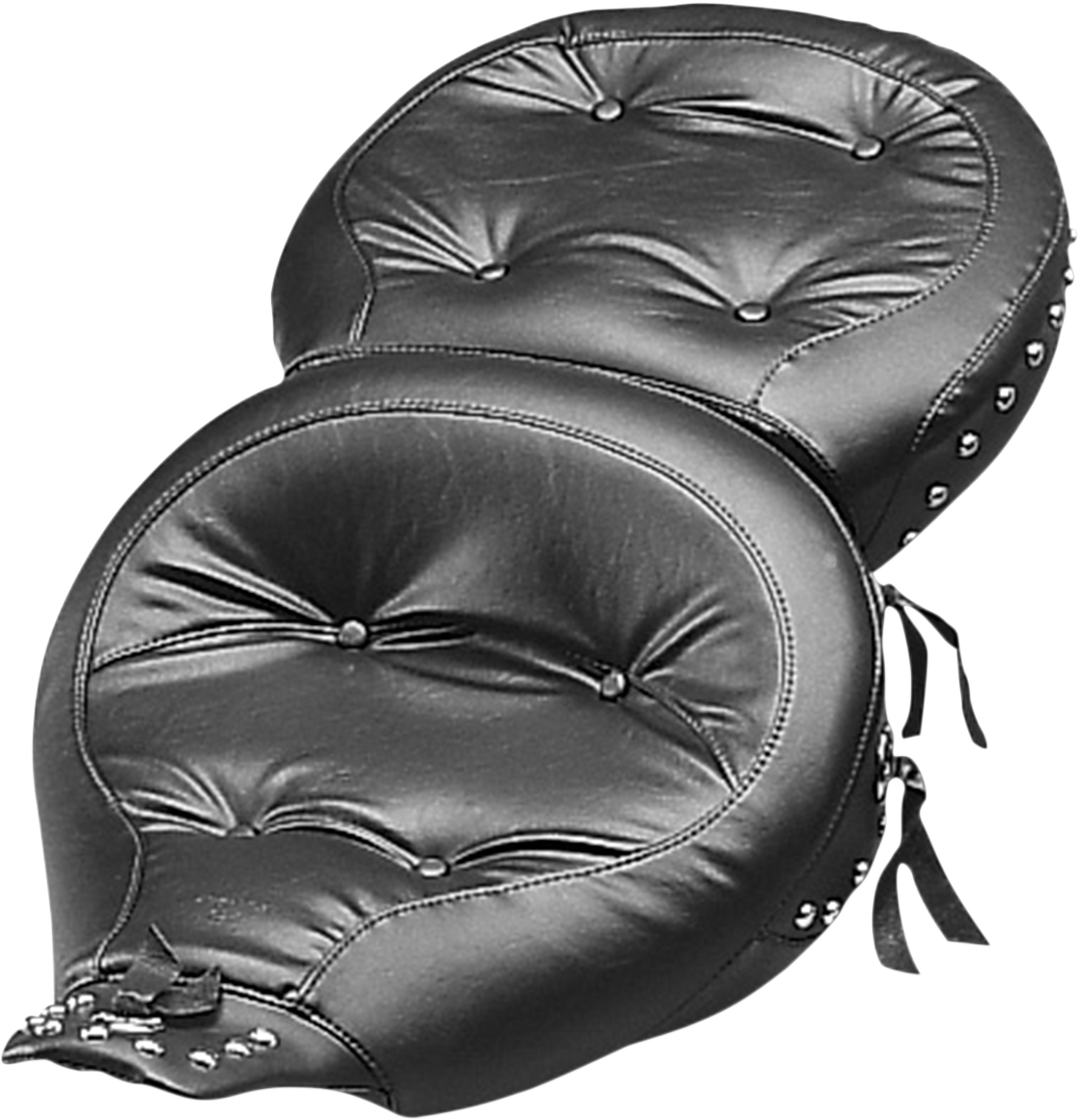 MUSTANG Studded Touring 2-Up Vinyl Seat - Wide Studded Touring Seat / FLT '91-'96 DS-905538