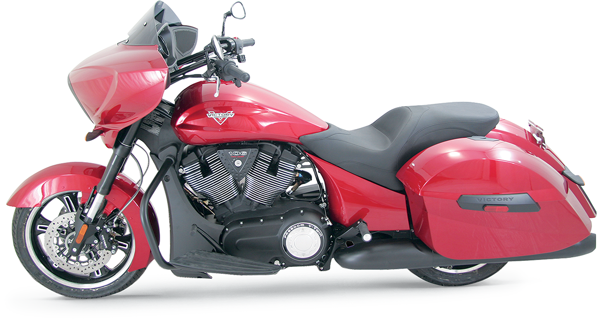 MUSTANG Vintage Wide 2-Up Leather Touring Seat - Wide Vintage Touring Seat / without Backrest Receivers 0810-1419