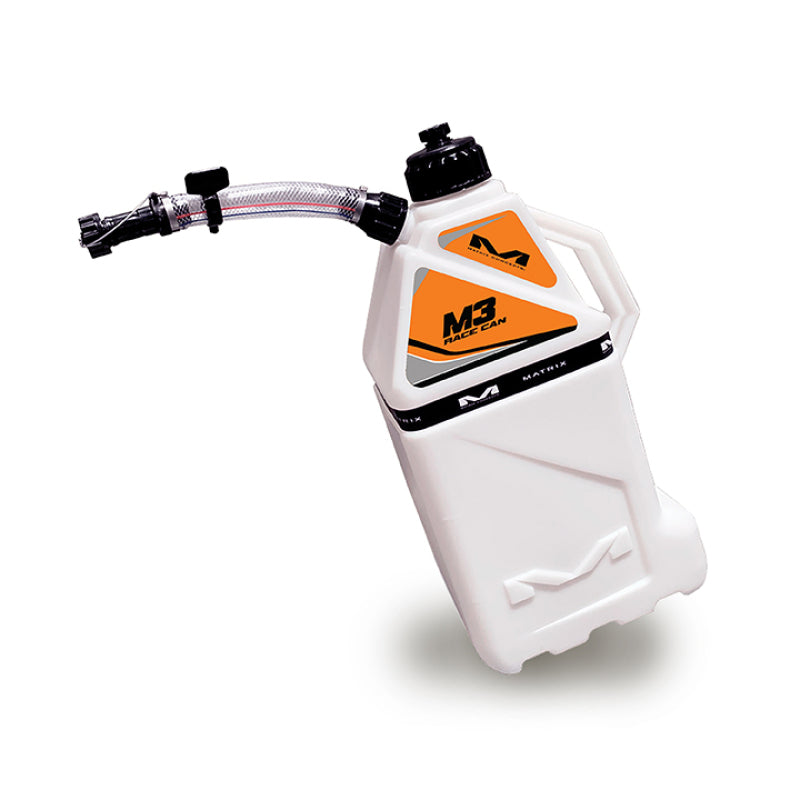 Matrix Concepts M4 0.4 Gallon Utility Can White-Orange - M4-206