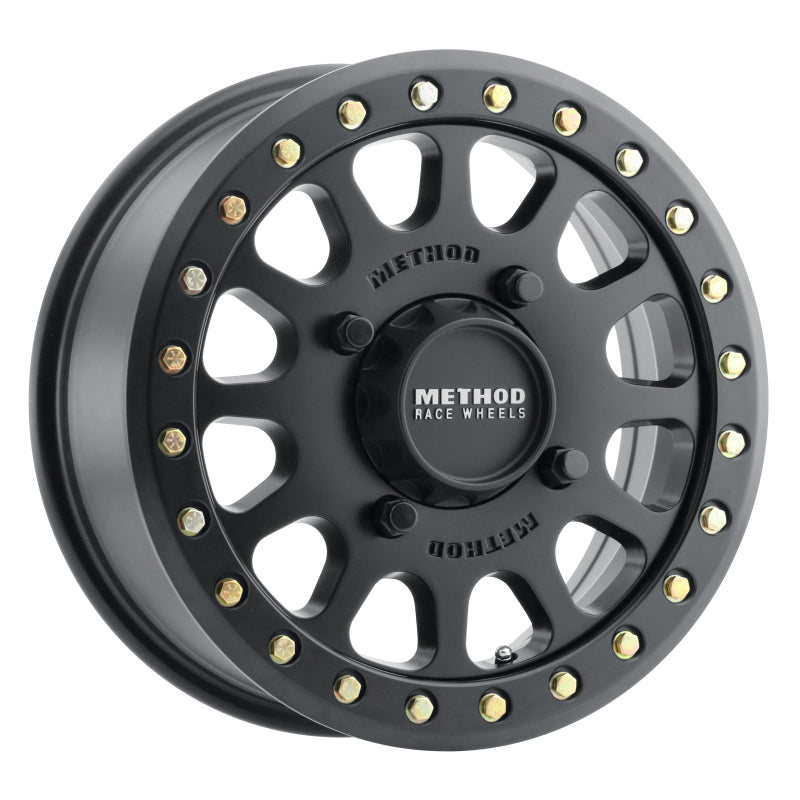 Method Wheels Method MR401 UTV Beadlock 15x6 / 5+1/53mm Offset / 4x156 / 132mm CB Matte Black Wheel - MR40156046551B