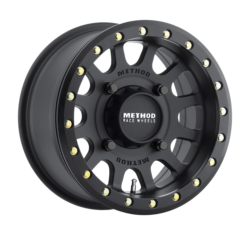 Method Wheels Method MR401 UTV Beadlock 15x7 / 4+3/13mm Offset / 4x156 / 132mm CB Matte Black Wheel - MR40157046543B