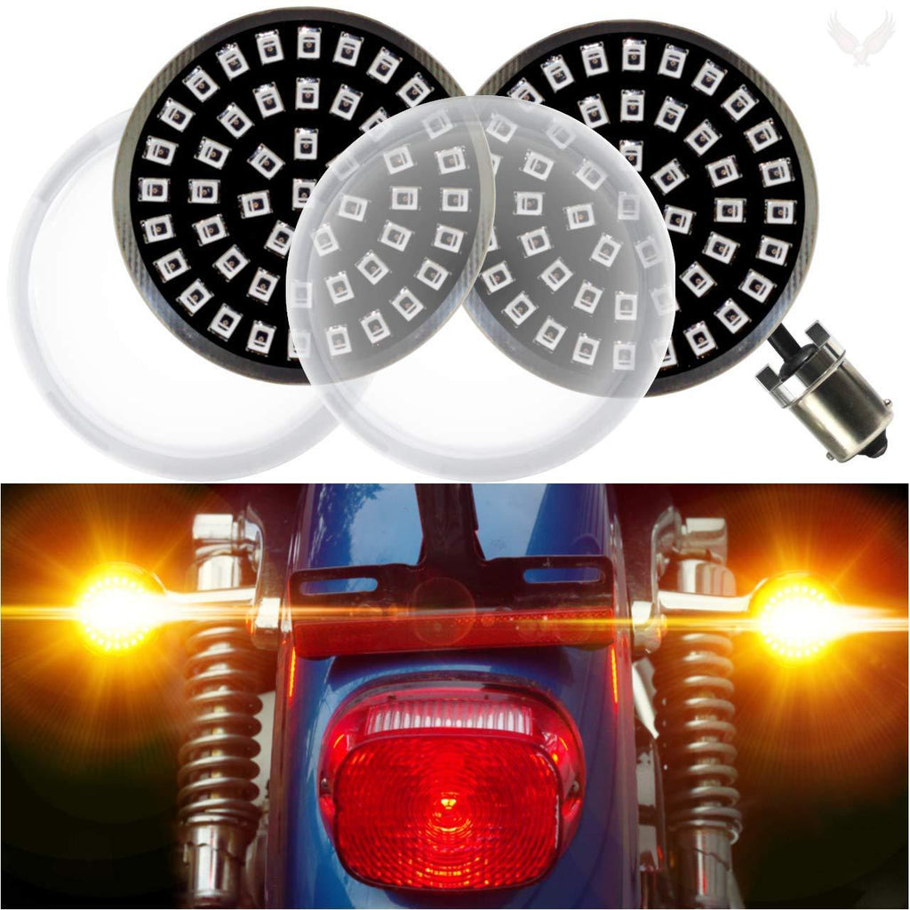 Eagle Lights Midnight Edition Generation II Amber LED Premium Rear Turn Signals - 1156 Base