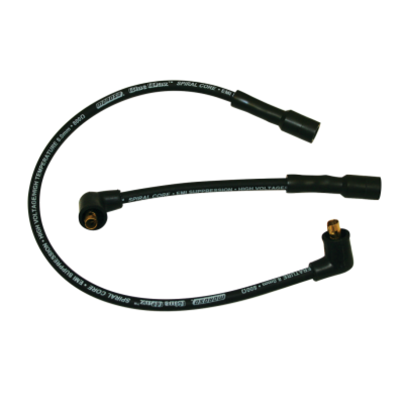 Moroso 1985-1996 Harley-Davidson FLT/FLHT/FLHR/FLTR/FLHS Spiral Core Wire Set - Black - 27212