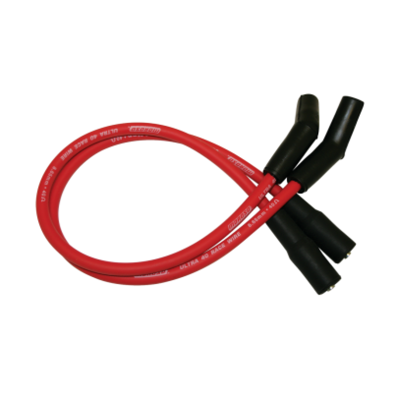 Moroso 1999-2008 Harley-Davidson FLT/FLHT/FLHR/FLTR Ultra 40 Wire Set - Red - 28619