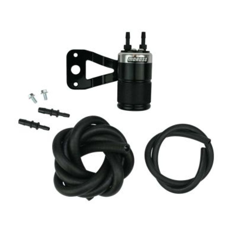 Moroso Harley-Davidson 1988-2016 Evo Twin Cam Sportster Air Oil Separator - Black & Polished - 85712