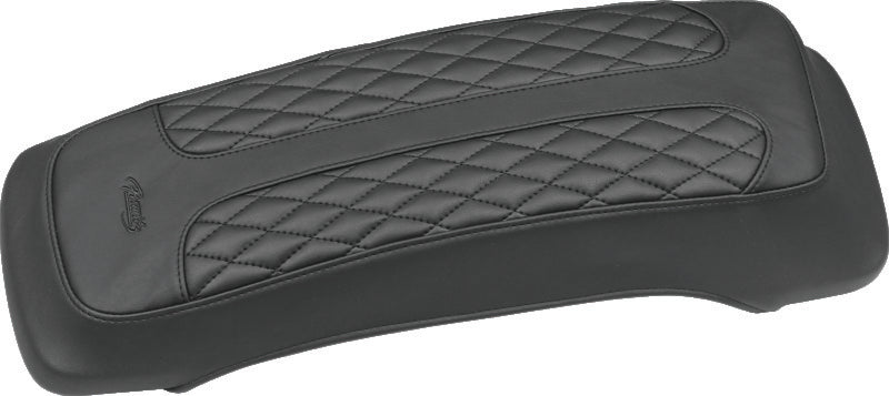 Mustang Motorcycle Mustang 1980-2007 Harley Early FL Touring Saddlebag Lid Covers w/Studs- Black - 77605