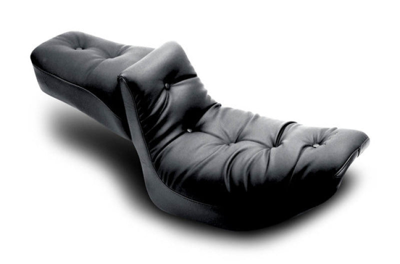 Mustang Motorcycle Mustang 1982-2000 Harley FXR 2PC Seat Regal - Black - 75083
