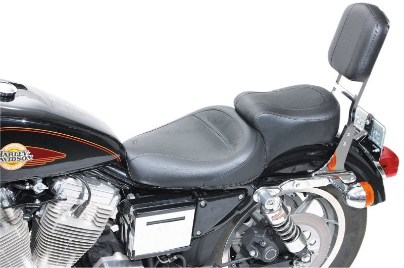 Mustang Motorcycle Mustang 1982-2003 Harley Sportster Standard Touring 1PC Seat - Black - 75740
