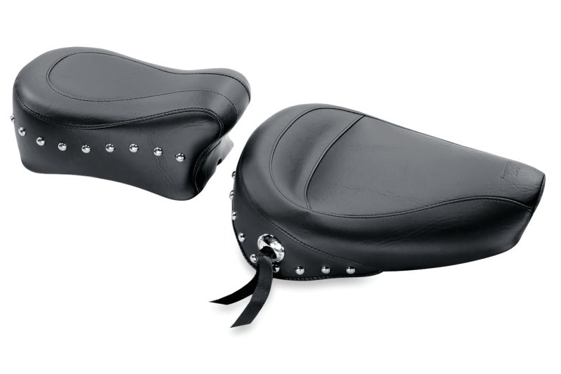 Mustang Motorcycle Mustang 1982-2003 Harley Sportster Standard Touring Passenger Seat w/Studs - Black - 75491