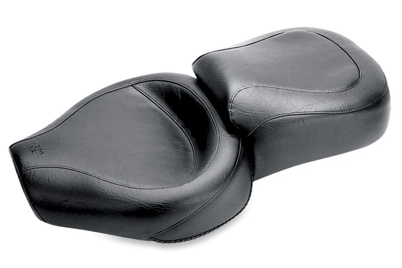 Mustang Motorcycle Mustang 1982-2003 Harley Sportster Wide Touring 1PC Seat - Black - 75129