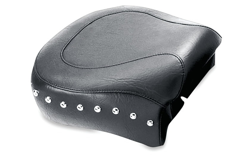 Mustang Motorcycle Mustang 1982-2003 Harley Sportster Wide Touring Passenger Seat w/Studs - Black - 75707
