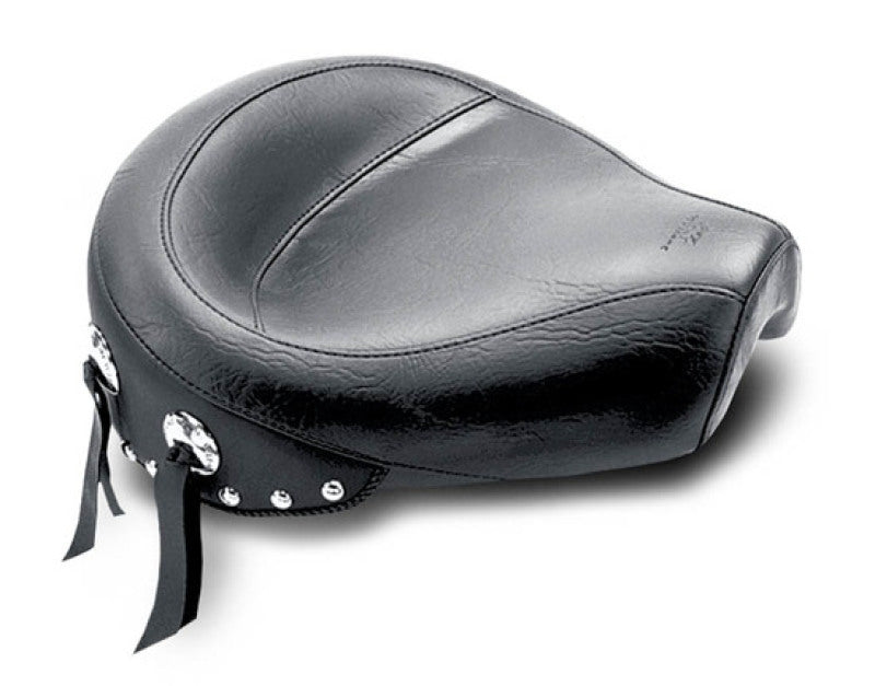 Mustang Motorcycle Mustang 1982-2003 Harley Sportster Wide Touring Solo Seat w/Studs - Black - 75702