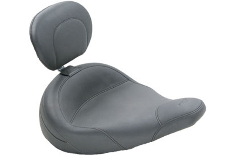 Mustang Motorcycle Mustang 1983-2021 Harley Electra Glide,Rd King Police Std Touring Solo Seat w/Driver Backrest - Black - 79549