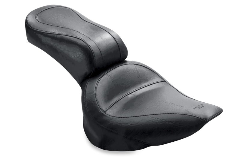 Mustang Motorcycle Mustang 1984-2006 Harley Standard Rear Tire Standard Touring 1PC Seat - Black - 75077