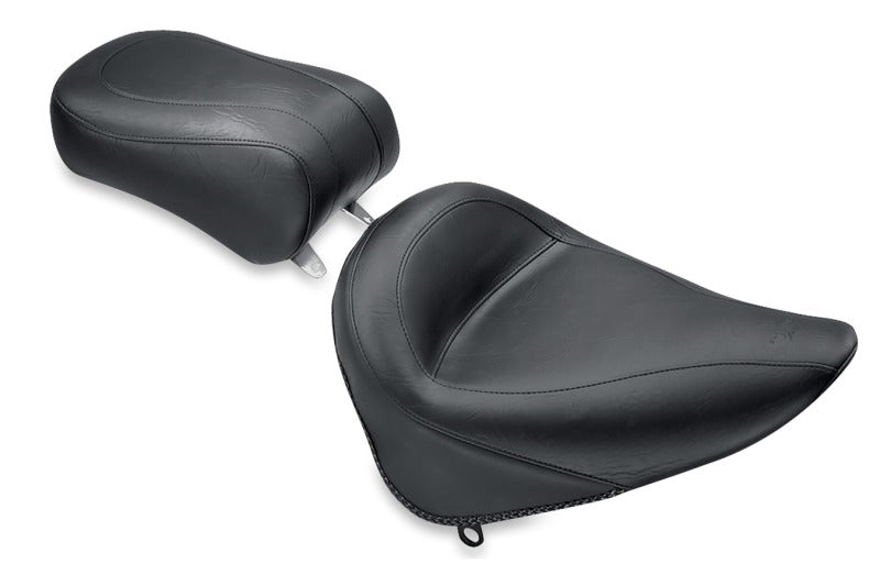 Mustang Motorcycle Mustang 1984-2006 Harley Standard Rear Tire Standard Touring Solo Seat - Black - 75086
