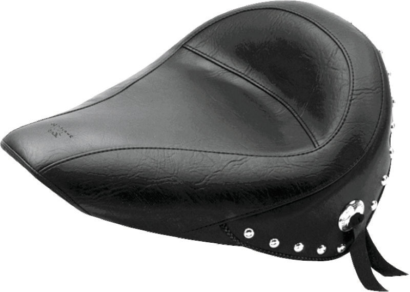 Mustang Motorcycle Mustang 1984-2006 Harley Standard Rear Tire Standard Touring Solo Seat w/Studs - Black - 75084