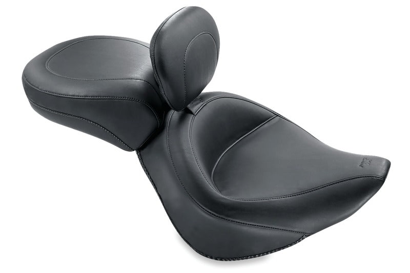 Mustang Motorcycle Mustang 1984-2006 Harley Standard Rear Tire Wide,1984-1999 Softail Touring Recessed Passenger Seat - Black - 79134