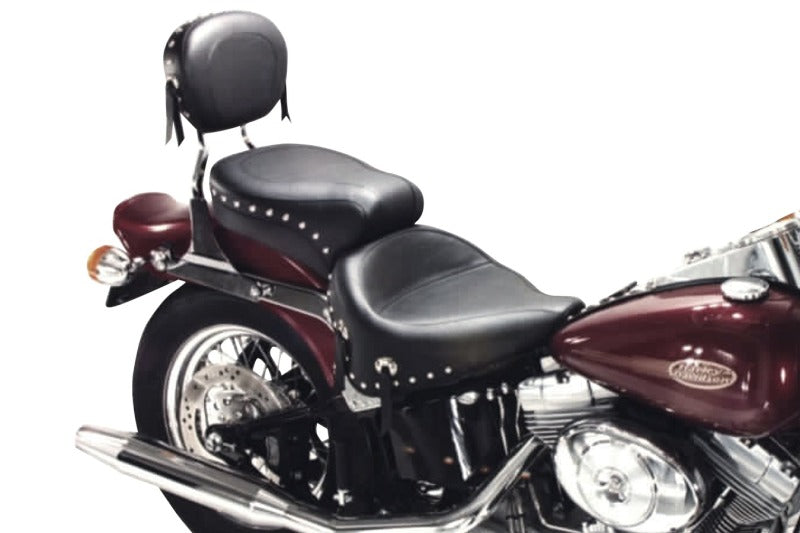 Mustang Motorcycle Mustang 1984-2006 Harley Standard Rear Tire Wide Touring 1PC Seat w/Studs- Black - 75503