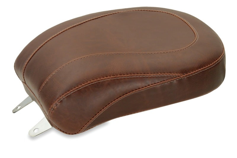 Mustang Motorcycle Mustang 1984-2006 Harley Standard Rear Tire Wide Tripper Passenger Seat - Distressed Brown - 76805