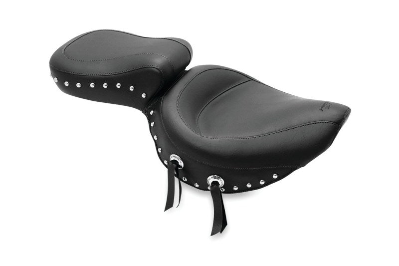 Mustang Motorcycle Mustang 1987-2004 Suzuki VS700/750/800 Intruder,S50 2005-2009 Std Touring 2PC Seat w/Studs - Black - 75284