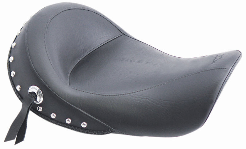 Mustang Motorcycle Mustang 1991-2005 Harley Dyna Standard Touring Solo Seat w/Studs - Black - 75271