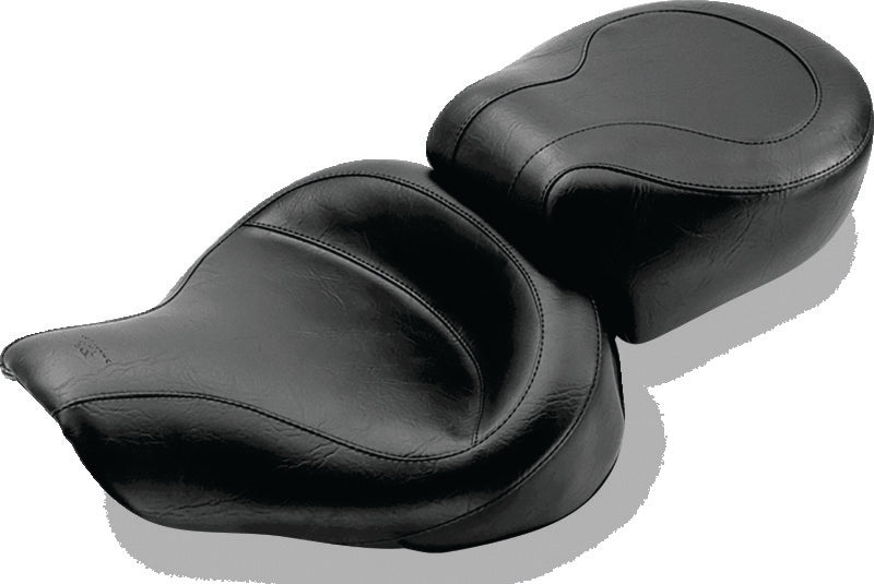 Mustang Motorcycle Mustang 1991-2005 Harley Dyna Wide Touring 1PC Seat - Black - 75680