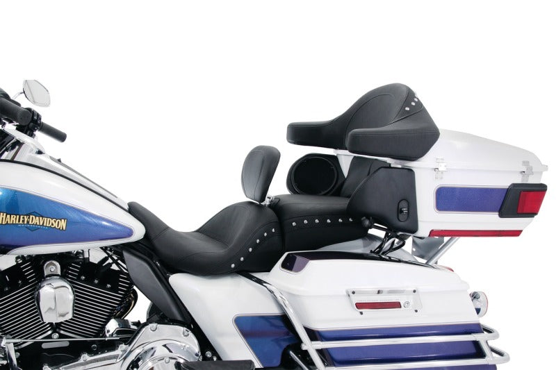 Mustang Motorcycle Mustang 1993-2013 Harley FL Touring Extended Arm Wrap w/Studs - Black - 75332