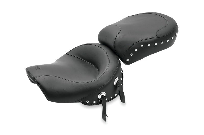 Mustang Motorcycle Mustang 1996-2004 Kawasaki Vulcan 1500 Classic,1999-2001 Nomad Std Touring 2PC Seat w/Studs - Black - 75960