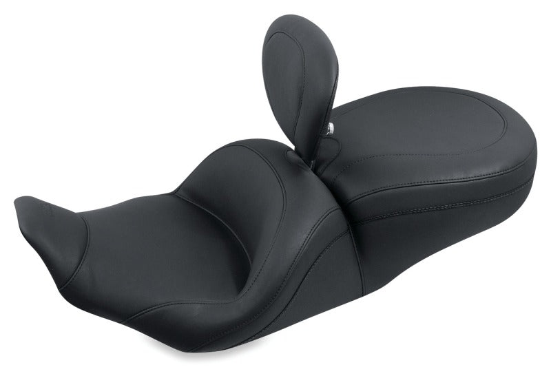 Mustang Motorcycle Mustang 1997-2007 Harley Rd King,2006-2007 Str Glide,2000-2005 Eagle Lowdown Touring 1PC Seat w/DBR - Black - 79672