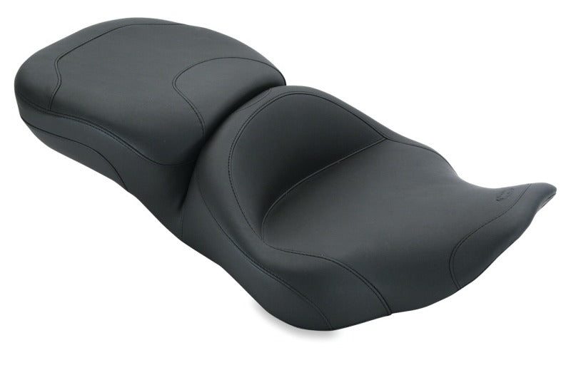 Mustang Motorcycle Mustang 1997-2007 Harley Rd King, 2006-2007 Str Glide, 2000-2005 Eagle Touring 1PC Seat - Black - 76973