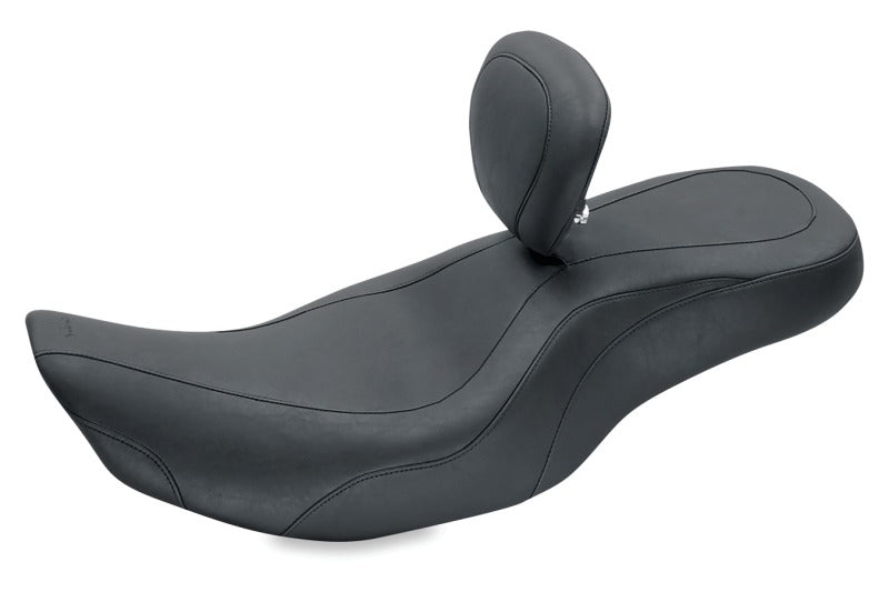 Mustang Motorcycle Mustang 1997-2007 Harley Rd King, 2006-2007 Str Glide ,2000-2005 Eagle Wide Tripper 1PC Seat-Black - 79499