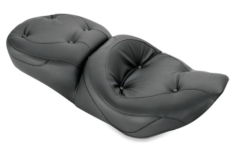 Mustang Motorcycle Mustang 1997-2007 Harley Road King, 2006-2007 Road Glide, 2000-2005 Eagle Touring 1PC Seat Regal - Black - 75465