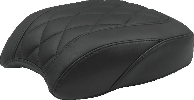 Mustang Motorcycle Mustang 1997-2021 Harley Touring Sissy Bar Pad (12 inch x 9 inch) Diamond Stitch- Black - 76818