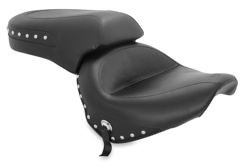 Mustang Motorcycle Mustang 1998-2016 Yamaha V-Star 650 Custom, 1998-2010 V-Star 650 Cl Touring 1PC Seat w/Studs - Black - 75266
