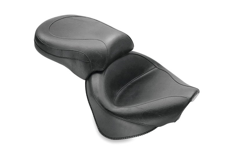 Mustang Motorcycle Mustang 1999-2011 Yamaha V-Star 1100 Custom Wide Touring 2PC Seat - Black - 75279