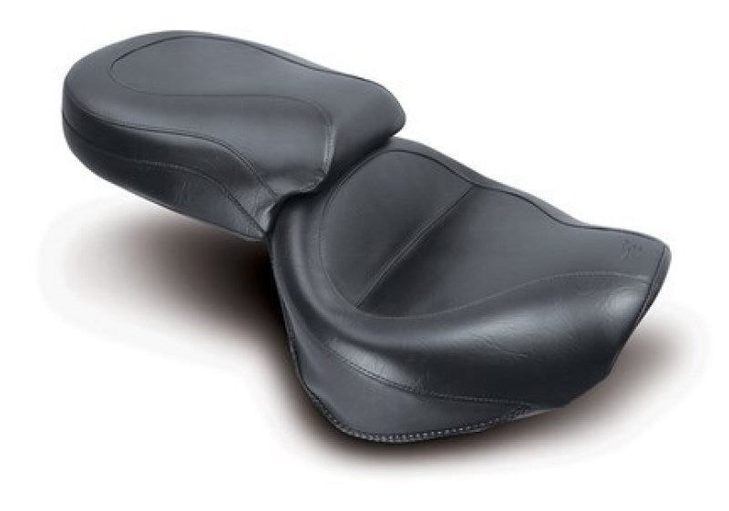Mustang Motorcycle Mustang 1999-2015 Yamaha Road Star 1600, 1700 Wide Touring 2PC Seat - Black - 75217
