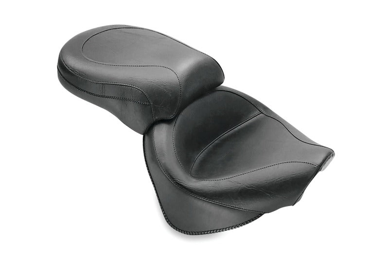 Mustang Motorcycle Mustang 2000-2011 Yamaha V-Star 1100 Classic, 2002-2011 V-Star 1100 Silverado 2PC Seat - Black - 75912