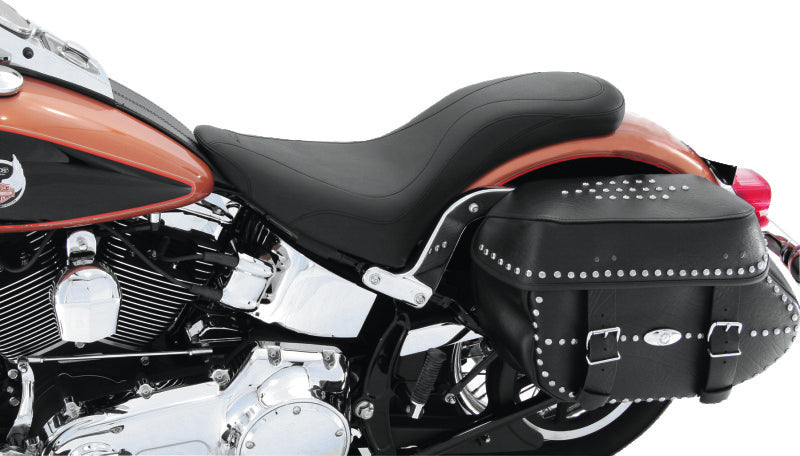 Mustang Motorcycle Mustang 2000-2015 Harley Softail Standard Rear Tire DayTripper 1PC Seat - Black - 76040