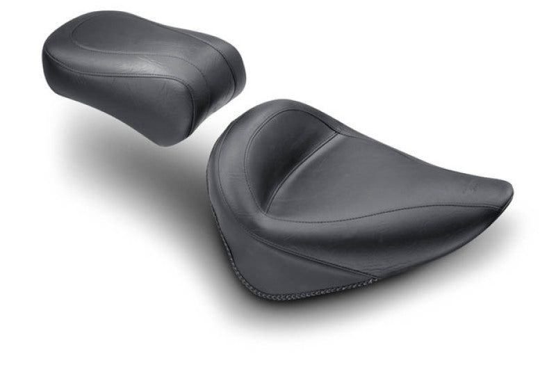 Mustang Motorcycle Mustang 2000-2015 Harley Softail Standard Rear Tire Standard Touring Solo Seat - Black - 76177