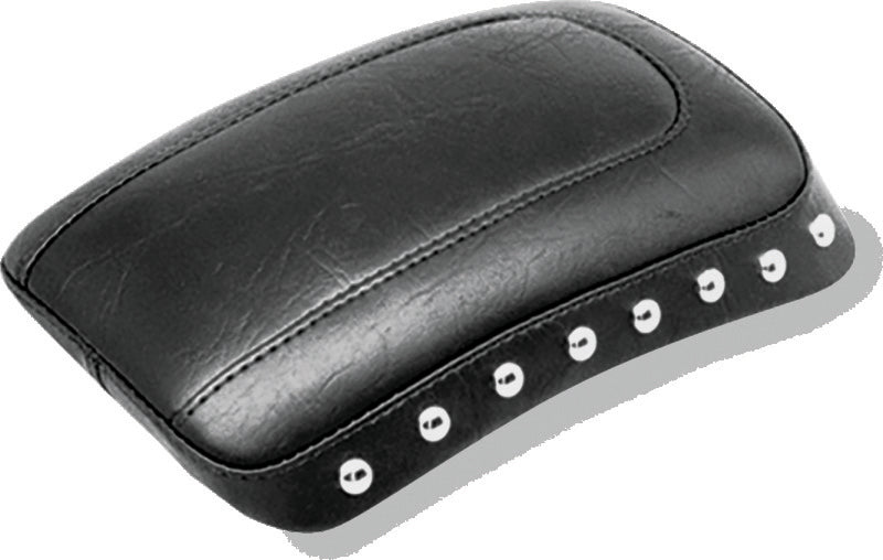 Mustang Motorcycle Mustang 2000-2015 Harley Softail Standard Rear Tire Touring Passenger Seat w/Studs - Black - 76176