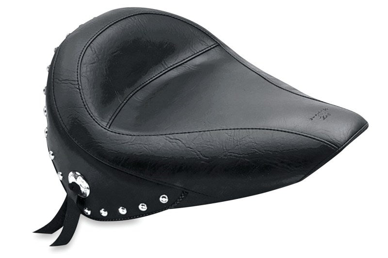 Mustang Motorcycle Mustang 2000-2015 Harley Softail Standard Rear Tire Touring Solo Seat w/Studs - Black - 76174