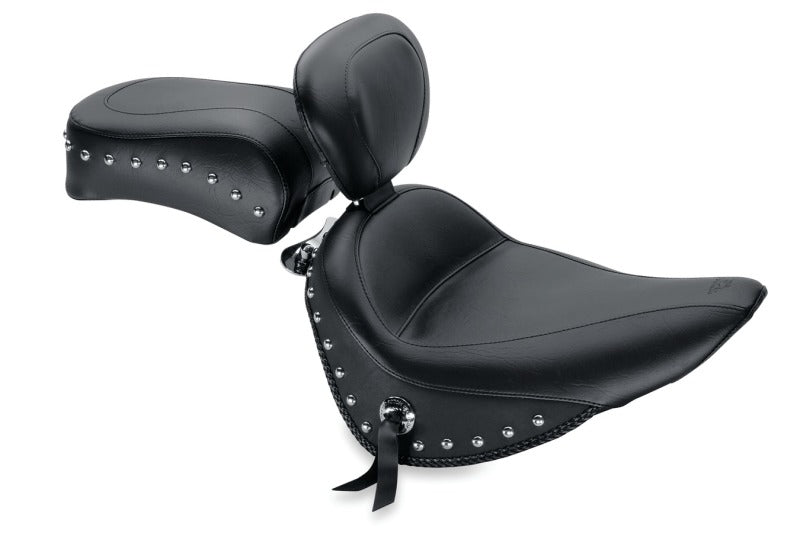 Mustang Motorcycle Mustang 2000-2015 Harley Softail Std Rear Tire Std Touring, Wide Touring Recessed Passenger Seat - Black - 79711