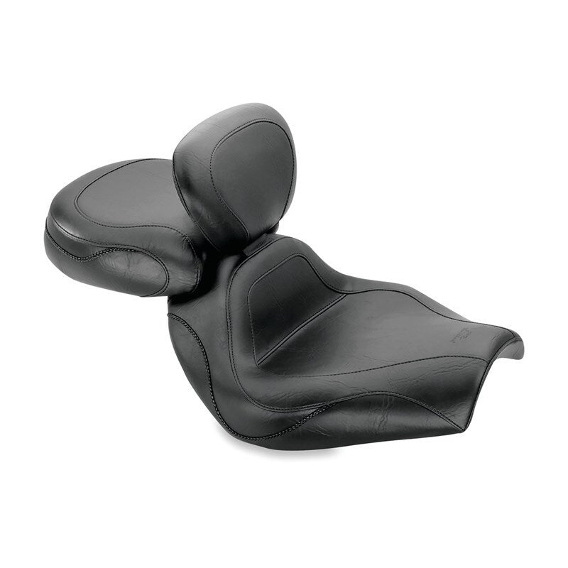 Mustang Motorcycle Mustang 2002-2008 Honda VTX1800C Sport Touring 2PC Seat w/Driver Backrest - Black - 79271
