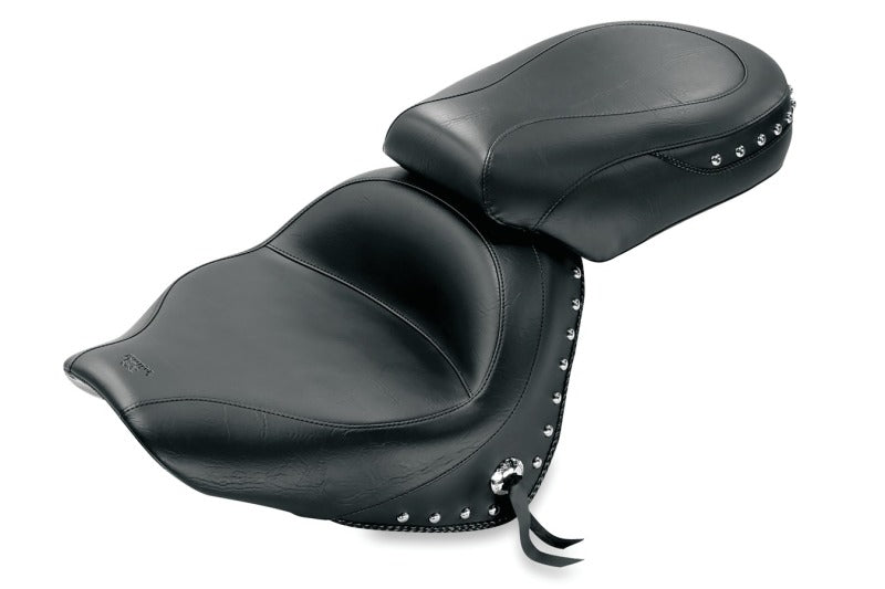 Mustang Motorcycle Mustang 2004-2009 Honda VTX1300C Wide Touring 2PC Seat w/Studs- Black - 76190