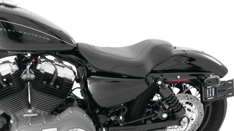 Mustang Motorcycle Mustang 2004-2021 Harley Sportster 3.3 GAL Tripper Solo Seat - Black - 76570