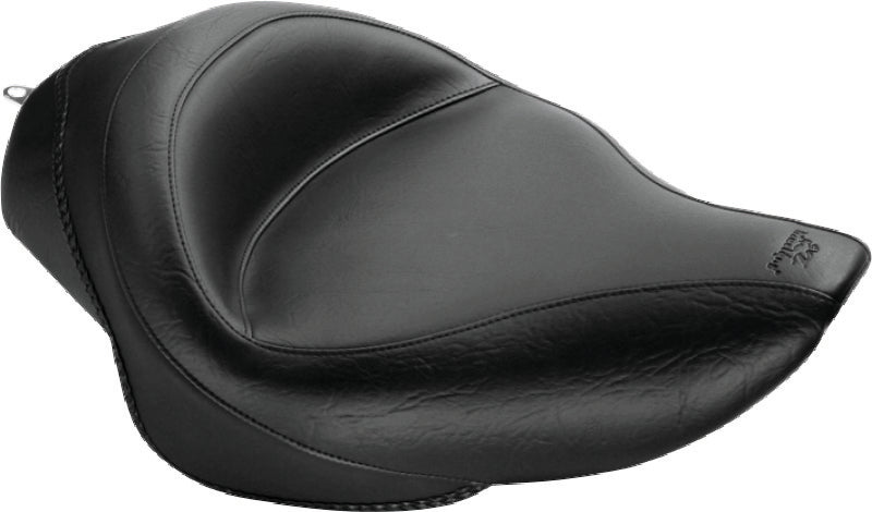 Mustang Motorcycle Mustang 2004-2021 Harley Sportster 3.3 GAL Wide Touring Solo Seat - Black - 76148