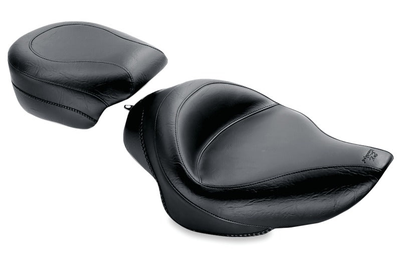 Mustang Motorcycle Mustang 2004-2021 Harley Sportster 3.3 Gallon Standard Touring Solo Seat - Black - 76157
