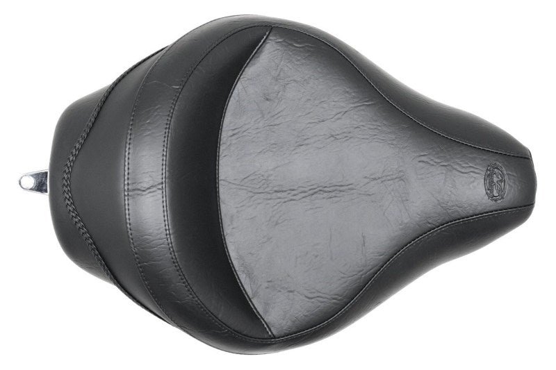 Mustang Motorcycle Mustang 2004-2021 Harley Sportster 4.5 Gallon Wide Touring Solo Seat - Black - 76150