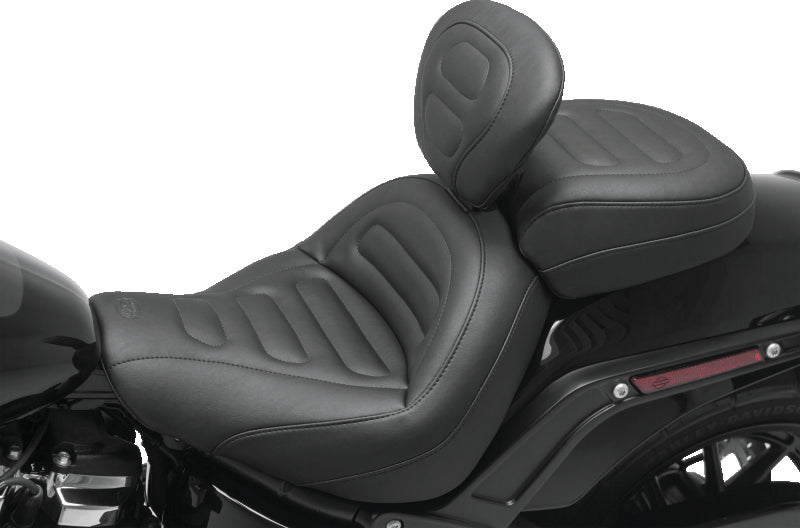 Mustang Motorcycle Mustang 2004-2021 Harley Sportster Duke 1PC Seat Regal - Black - 76144